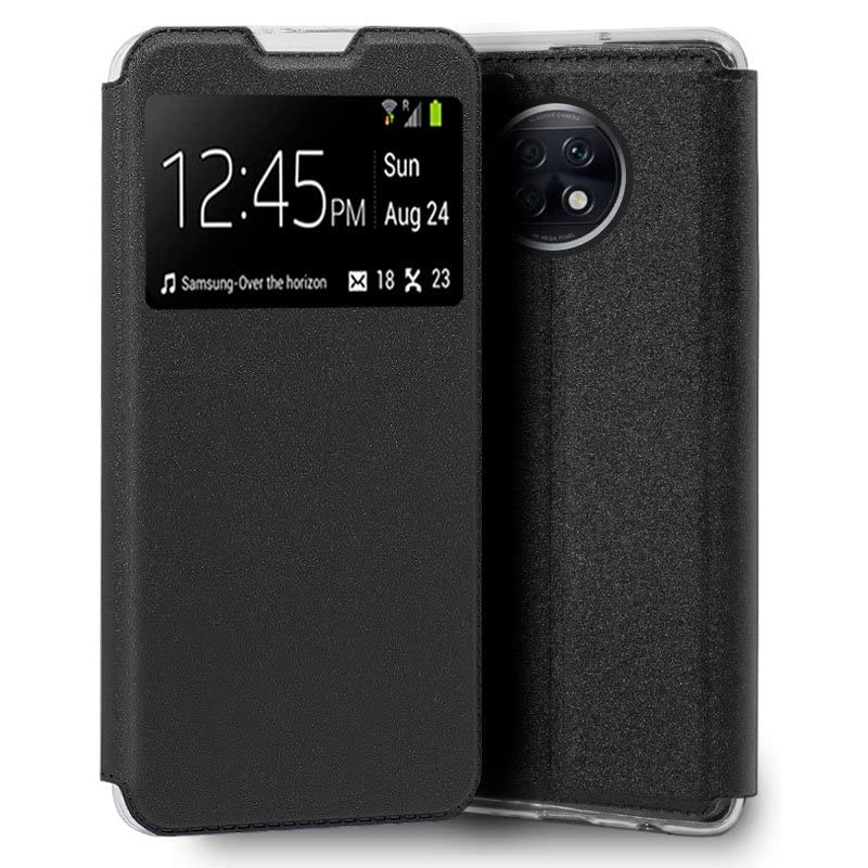 Cool Flip Cover Case for Xiaomi Redmi Note 9T Smooth Black