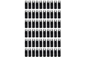 SDCYOW 60 Pack Archery Arrows Nocks Glue On 7mm Arrow Shaft Plastic Nocks Replacement Arrow Tail for DIY Hunting Arrows Recurve Bow Compound Bow