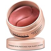 DRMTLGY Brightening Eye Masks (30 Pairs) - Caffeine Eye Masks for Dark Circles and Puffiness with Hyaluronic Acid, Eye Patches for Puffy Eyes