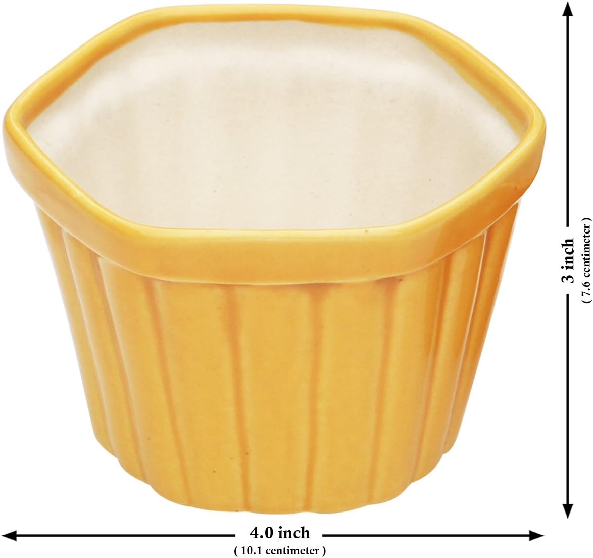 PRIME SALE SouvNear Planter Plant Pot Garden (Ceramic Yellow) Decorative Handmade Flower