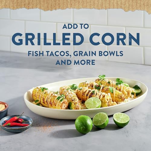 HELLMANN’S MAYONNAISE DRESSING CHILI LIME FOR GRILLED CORN, TACOS, GRAIN BOWLS & MORE,WITH TAJÍN CLÁSICO SEASONING, REAL INGREDIENTS & NO ARTIFICIAL FLAVORS, 11.5 OZ