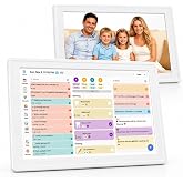 Digital Calendar Wall Planner 10.1 Inch Touch Screen WiFi picture frame | smart Electronic Planner Calendar Sync, Task management, Meal Family Digital Photo Frame Gift wall calendar for Mom Women