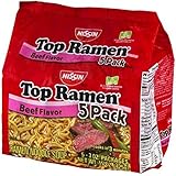 Nissin Top Ramen Beef Flavor - 5 CT