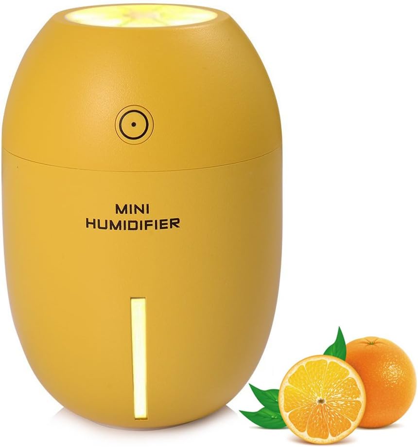 GZCNBMYUS Portable Mini USB Humidifier, 180ML Cute Lemon