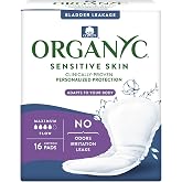 Organyc &ndash; 100% Organic Cotton Light Incontinence Pads for Bladder Leaks (Maximum, 16 Count(1 Pack))