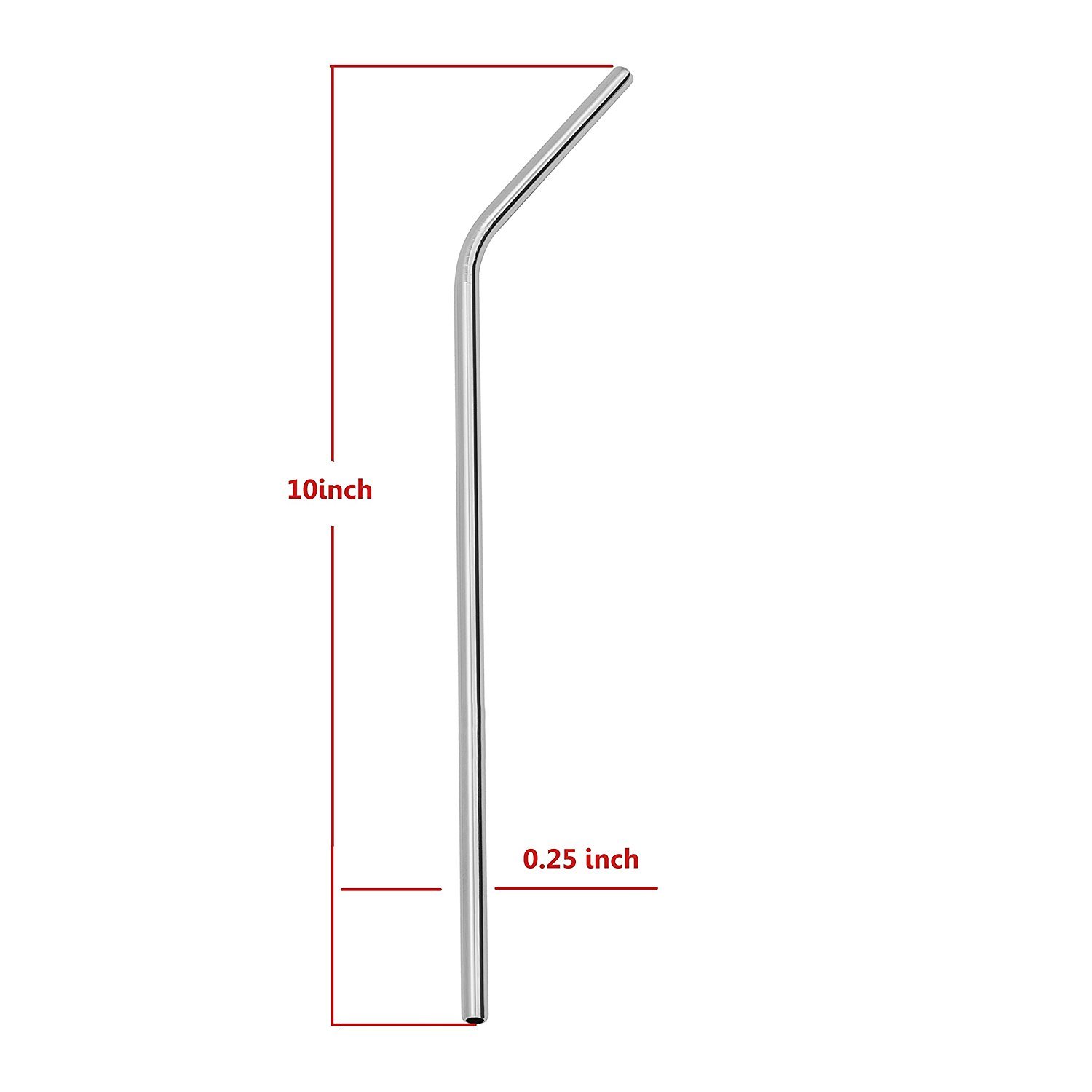 Stainless Steel Straws Drinking Reusable Extra Long Bended for Yeti 30 or 20 oz Tumblers Set of 4 (4 Bended +1 Brush)