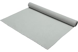 A ABSOPRO Headliner Fabric 19.6"Lx57"W Interior Trim DIY Roof Repair Replacement Suede Fabric Light Gray