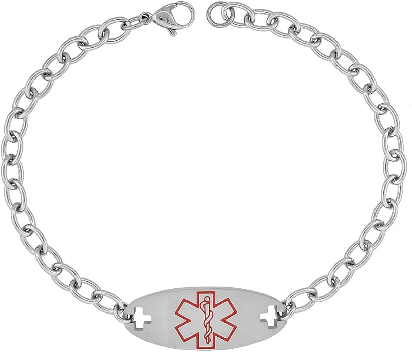 Surgical Steel Medical Alert Bracelet for ELIQUIS ID 9/16