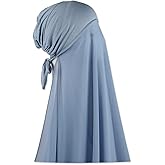 Faticinfa Instant Chiffon Hijab with Tie Back Under Cap Solid Color Soft Chiffon Scarf With Hijab Inner Caps For Muslim Women