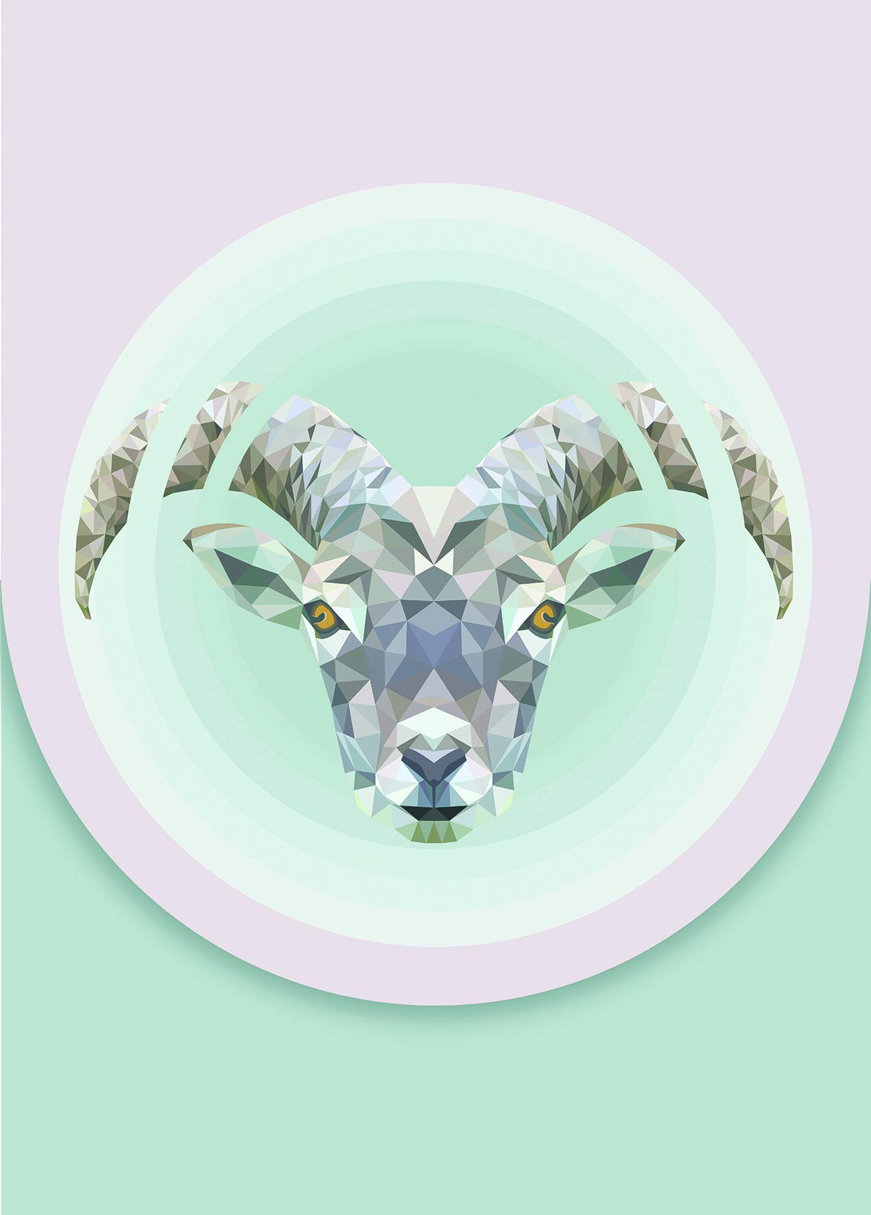 Komar Wall Picture Capricorn Poster Picture Living Room Bedroom Decoration Art Print Without Frame P090-50x70 Dimensions 50 x 70 cm (Width x Height)