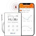 Elitech Wireless Digital Data Logger Remote Real-Time Temperature Monitor Cloud Data Storage SMS/Email/APP/Web Alarm, WiFi External Temp&Humi Probe, RCW-800W-THE(-40~176℉) with Free Cloud Service