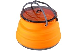 Folding Silicone Pot,Camping Folding Kettle - Large Capacity Water Cookware, Kitchen Tool for Hiking Traveling Outdoor