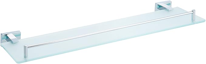 AmazonBasics - Kosmetikablage aus Glas, Euro, Chrom poliert - 50,8 cm