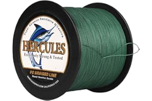 HERCULES Cost-Effective Super Cast 8 Strands Braided Fishing Line 10LB to 300LB Test for Salt-Water,109/328/547/1094 Yards(100M/300M/500M/1000M),Diam.#0.12MM-1.2MM,Hi-Grade Performance,Variety Colors