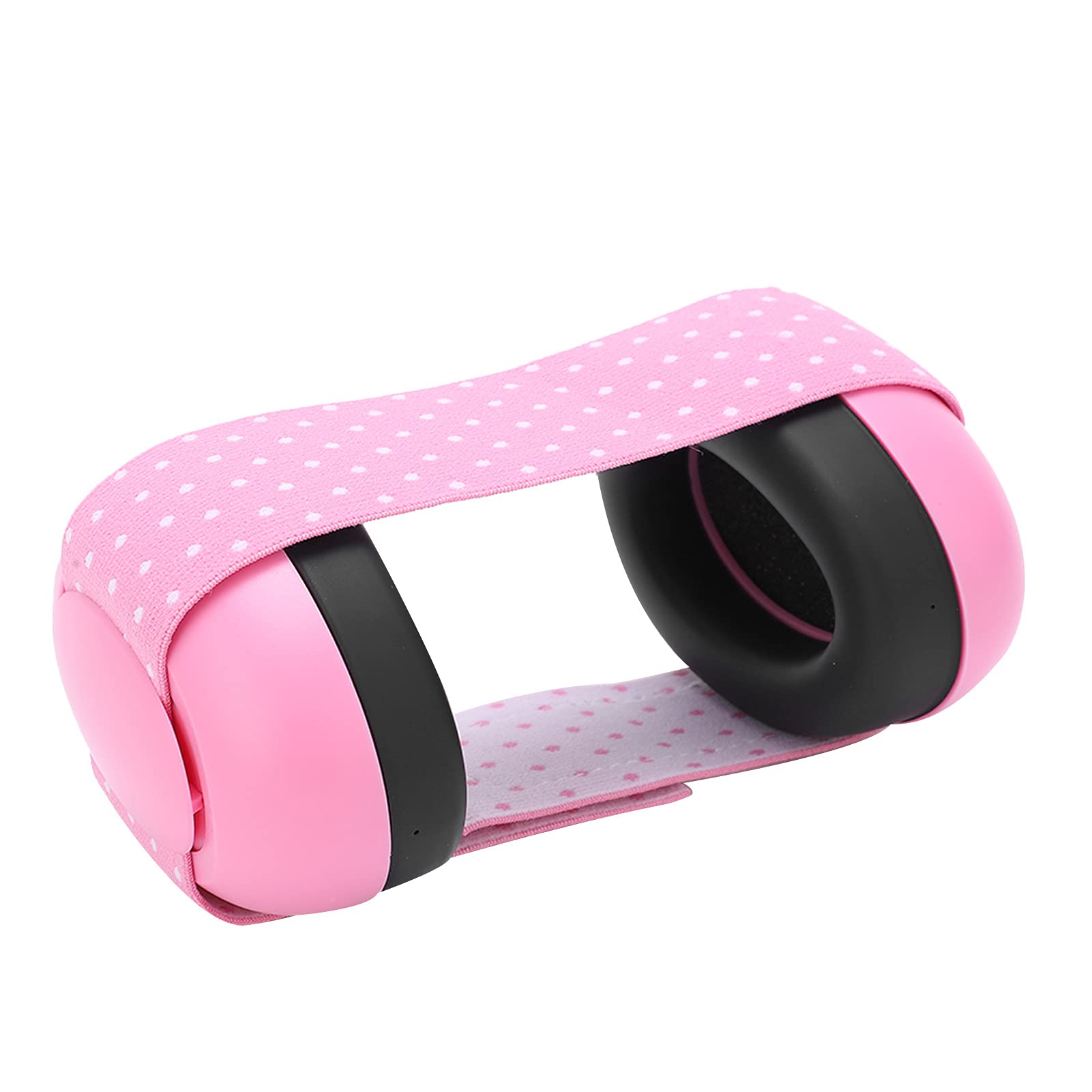 Baby Ear Protection, Comfortable Infant Ear Muffs Prevent Hearing Damage & Improve Sleep, Adjustable Elastic Headband Baby Ear Muffs - Pink