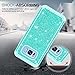 LeYi Compatible with Samsung Galaxy S8 Case with 3D PET HD Screen Protector [2 Pack] for Girls Women, Glitter Bling [PC Silicone] Dual Layer Hybrid Heavy Duty Phone Case for Samsung Galaxy S8 TP Mint