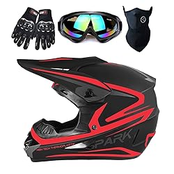 TTMiku DOT Youth Kids Motocross Helmet, Red