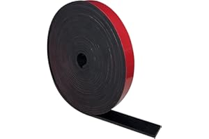 SALIMHIB Adhesive Rubber Strips 1" Wide x 1/8" Thick x 20' Long Neoprene Rubber Strips with Adhesive Backing Neoprene Rubber Sheets, Rolls & Strips for Matting Padding, Insulation Cushion DIY Gaskets
