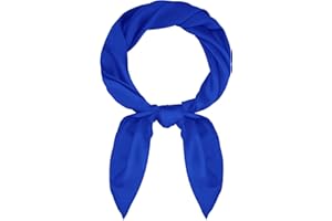Satin Scarf Square Scarf Neck Hair Scarfs Handkerchief Bandanas for Women Men Costume Outfit Accessory 27.5 inch