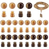 PH PandaHall 10sets/20pcs Buddha Mala Guru Bead Set, 2 Colors Resin 3 Hole | Guru Beads Resin Gemstone Buddha Mala Round Cone Beads for Bracelet Necklace Jewelry Making