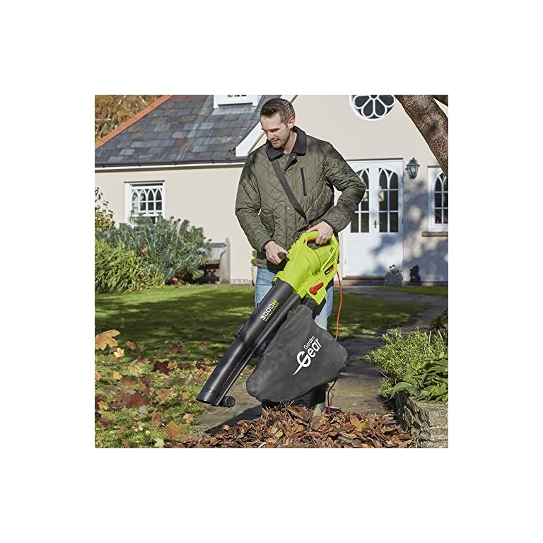 Garden Gear Leaf Blower Vacuum & Shredder Mulcher, Electric 3 in 1, Variable Speed with Large