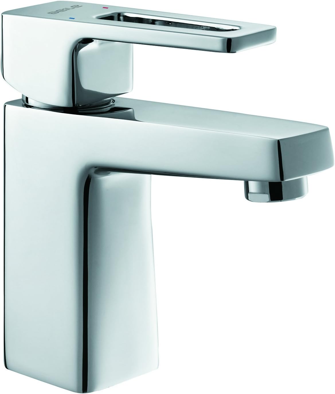 Ballee Mordern Square Solid Brass Basin Tap Bathroom Sink Mixer Monobloc Chrome Single Lever Single Hole Faucet 3608