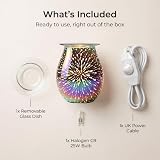 Astin of London Electric Wax Melt Burner 3D Firework Design Iridescent view 3