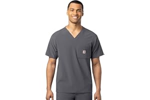 Carhartt Mens Men's Micro Ripstop Chest Pocket Scrub TopMedical Scrubs