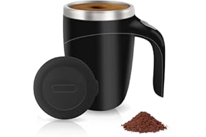 TXLOOK Automatic Magnetic Stirring Coffee Mug, Rotating Home Office Travel Mixing Cup，Funny Electric Stainless Steel Self Mixing Coffee Tumbler, Suitable for Coffee, Milk, Cocoa and Other Beverages……