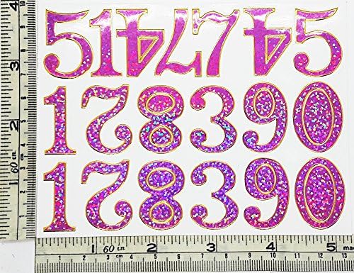 Pink Numbers 0-9 Sticker Activities Cartoon Colorful Baby Stickers for Nursery and Kids Rooms Craft For Kids School Ideal for Birthday Gift