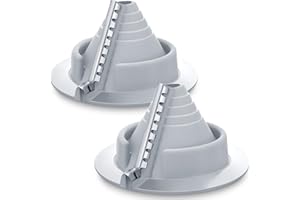 Pushglossy 2 Pcs 3/4" - 2-3/4" Metal Roof Pipe Flashing Vent Boot Epdm Flexible Roof Jack Rubber Flashing Boot, Round Base(Grey)