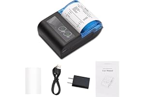 Sunydog Receipt Printer, Portable Mini Thermal Printer USB Receipt Bill Ticket Printer with 58mm Print Paper Fit for Android 