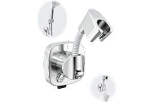Shower Head Holder, 360-Degree Adjustable Shower Head Holder Suction Cup, Removable Handheld Shower Head Holder Waterproof Sh