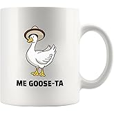 Me Goose Ta Goose Lover Gifts Spanish Mugs Mexican Hat Funny Gifts to Coworker Friends Novelty Drinkware Ceramic Mug 11 oz White