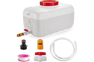 LJJJXXX 13.2 Gallon Water Tank with Faucet, Water Storage Container for Camping, Portable First Aid Water Storage for Outdoor Hiking, RV, Autonomous Driving Tour, 23.6 x 13 x 13.7in