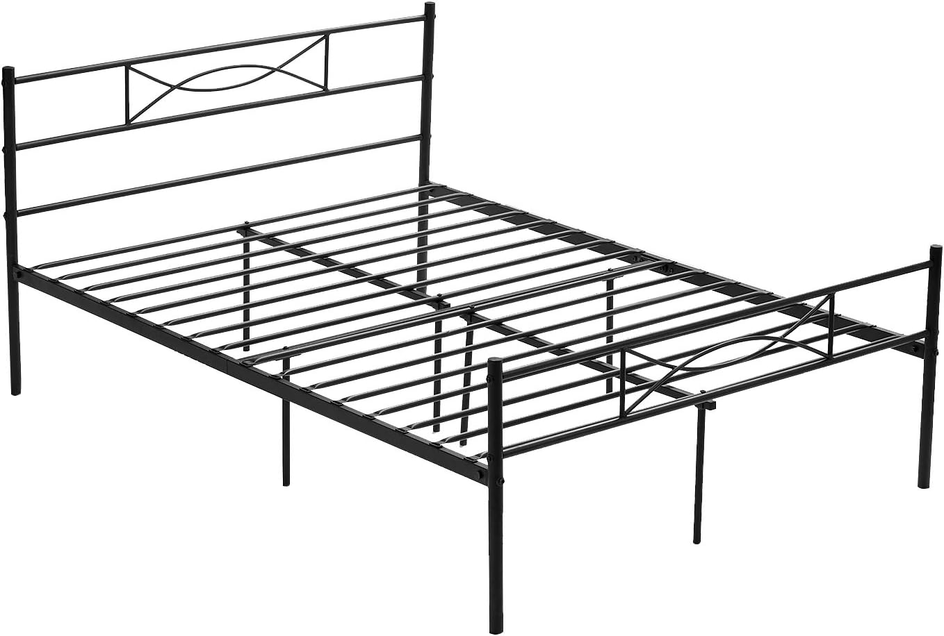 Ameublement Et Decoration Lits Et Cadres De Lit Rodschinson Com Liepu Lit Simple En Metal 90 X 190cm Noir Lit Enfant Cadre De Lit Pour Adulte Avec Sommier A Lattes Pour 1 Personne