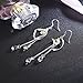 SBLING Platinum-Plated Color Change Multi-Teardrop Earrings Made with Aurora Borealis Austrian Crystals (5.0 cttw)