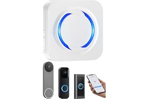 Wi-Fi Wireless Doorbell Chime Extender for Ring, Blink, Google Nest Video Doorbells, Compatible with Alexa, No Wiring Require