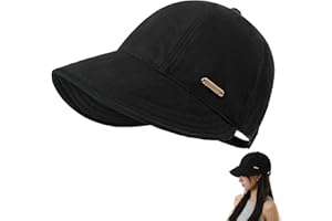 huablo]UPF 50+Womens Sun Hat UV Protection Hiking Fishing Hats Wide Brim Hat Adjustable Ponytail Packable Sun Cap