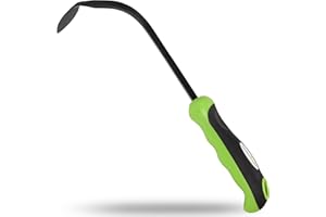 GARDEN GURU LAWN & GARDEN TOOLS Garden Guru Hook Weeder Tool & Cultivator with Ergonomic Handle – High Carbon Steel Root Weed Puller Cultivator for Dandelion Weeding, Digging, Edging, Planting - Lightweight & Rust Resistant