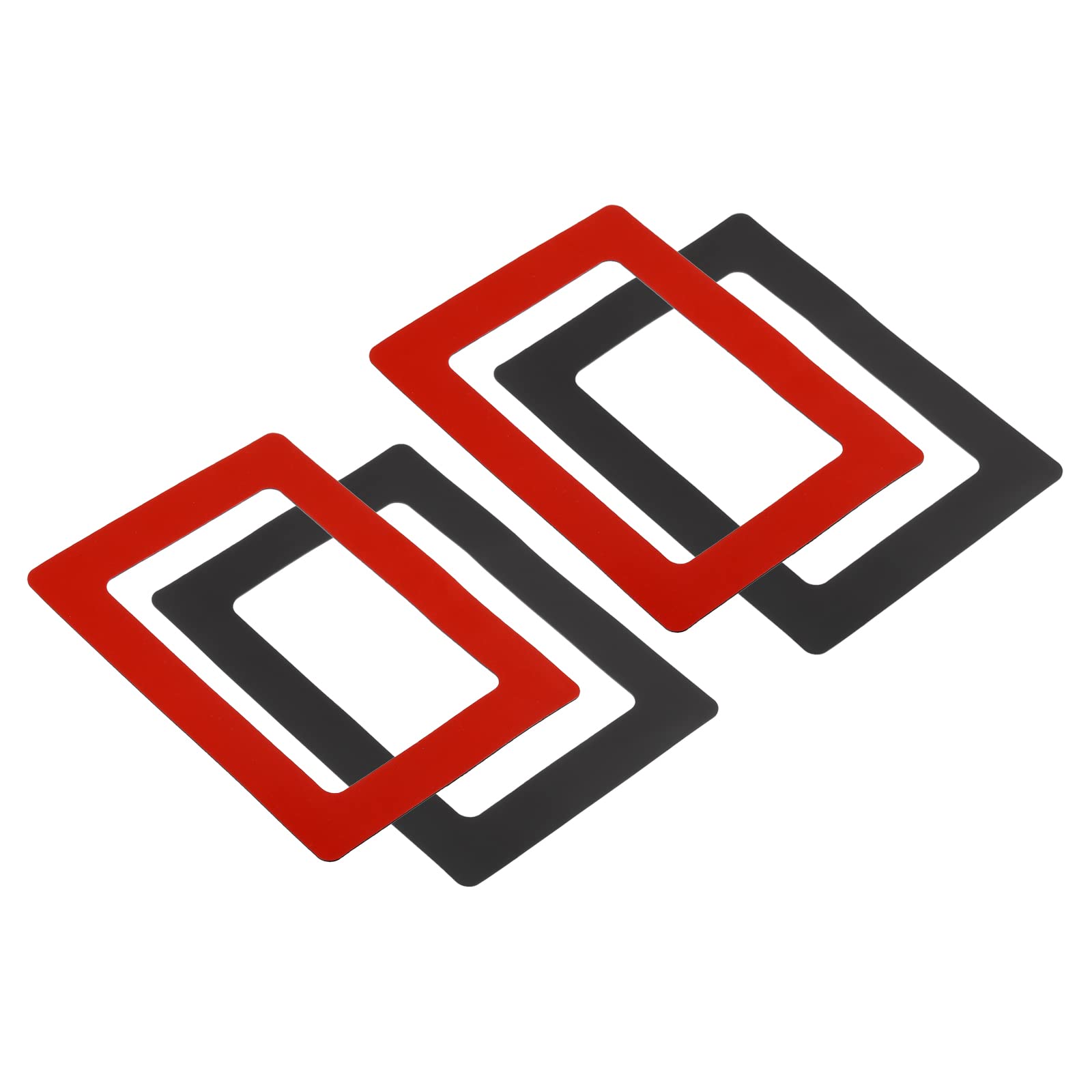 PATIKIL Magnetic Picture Frame, 4 Pack Magnetic Photo Frame Picture Holder Holds 4x6 Inch Photos for Refrigerator Metal Home Office, PVC Red