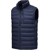 Rdruko Men's Puffer Vest Lightweight Outerwear Winter Warm Outdoor Hiking Casual Vest with 5 Pockets