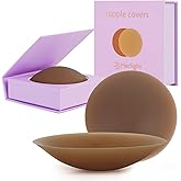 Herlight Nipple Covers for Women – Reusable Sticky Silicone Nipple Covers, Seamless Invisible Washable Design with Travel Box
