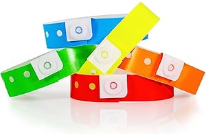 500 WristCo Variety Pack Plastic Wristbands for Events – Extended Wear, Secure Snap Prevents Reuse – Premium-Grade Bracelets for Hospital & Medical ID, Party & VIP Identification