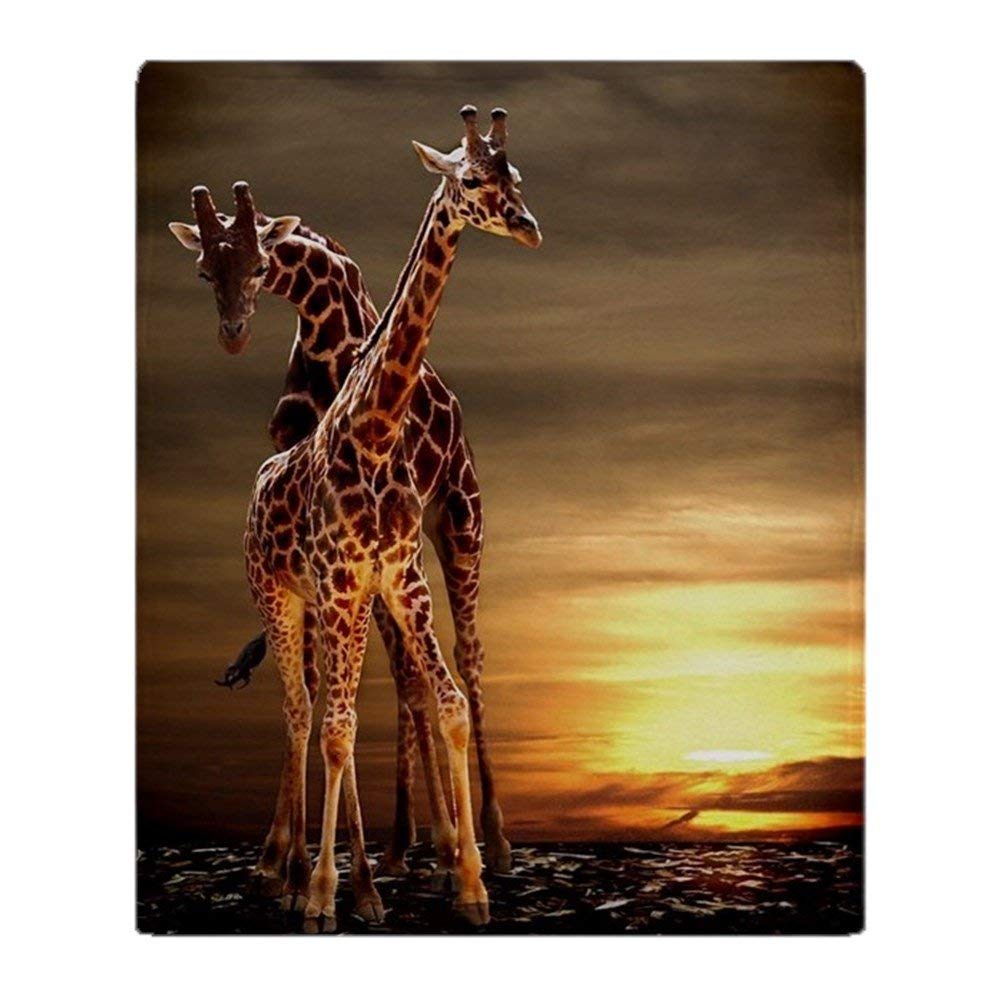 YISUMEI - Soft Fleece Blanket - Giraffes, 125 x 200 cm Throw Suitable for Sofa or Bed