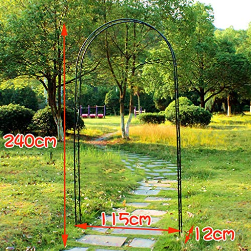 AAQQ Rosenbogen, 115 cm X 12 cm X 240 cm, Kletterpflanzen Laube Pergola Torbogen Patio, Lauben für den Garten… – Bild 7
