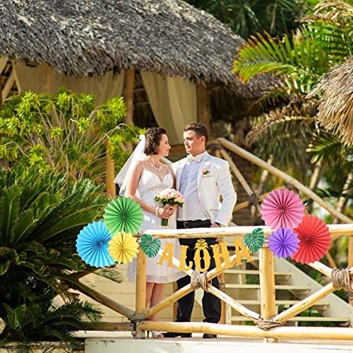 ZERHOK Hawaiian Party Decor Set, Aloha Banner Hawaiian Garland Tropical Luau Tiki Party Decor