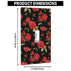 Pznen Black Red Rose Single Toggle Light Switch