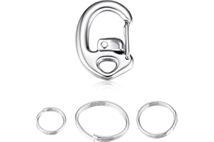 Leash King Fliplock Carabiner Dog Tag Clips - Quick Release Collar Clips for ID Tags, Pet Safety, and Keychains - Small, Secure Carabiner Clips for Dog Collars, Keys, and More