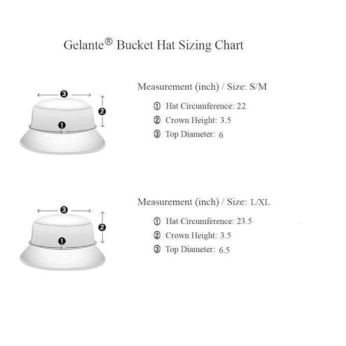 bucket hat measurements